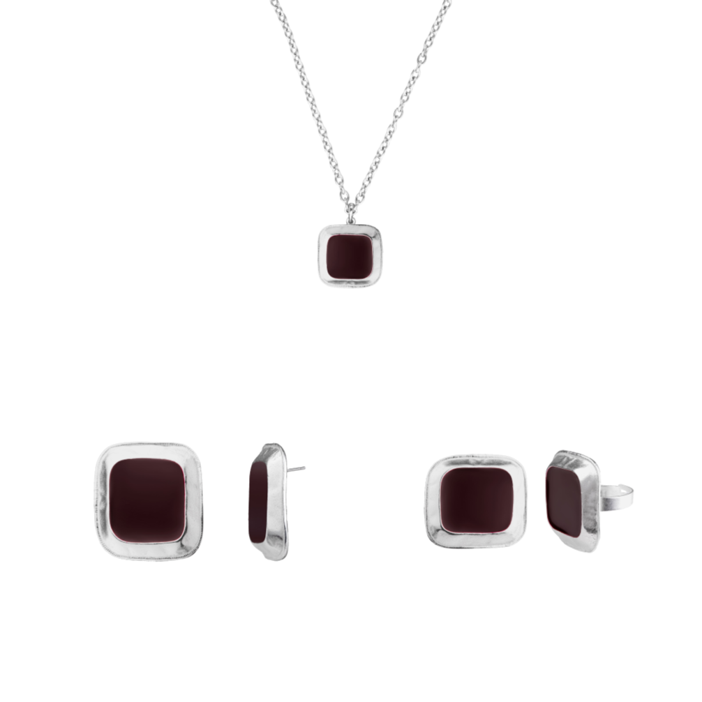 SET “Resonance burgundy silver”